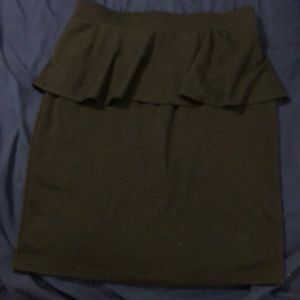 Black Peplum skirt